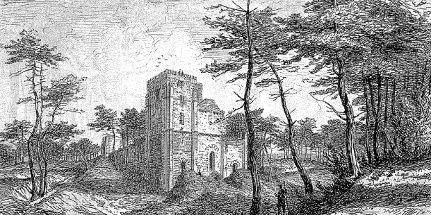 L'église ensablée de Soulac-sur-Mer, gravure de Léo Drouyn