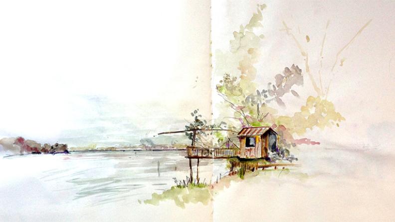 Atlas des paysages - dessin Langoiran