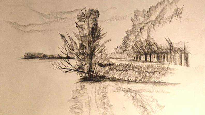 Atlas des paysages - dessin Langoiran