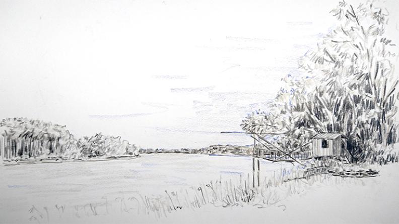 Atlas des paysages - dessin Langoiran