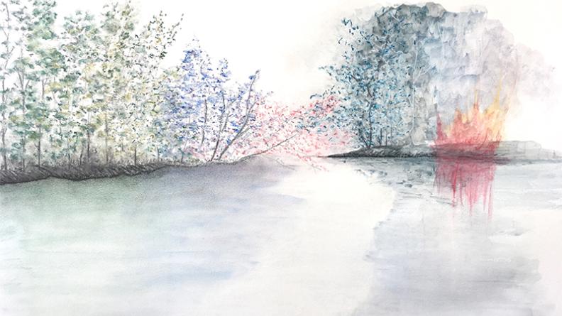Atlas des paysages - dessin Langoiran
