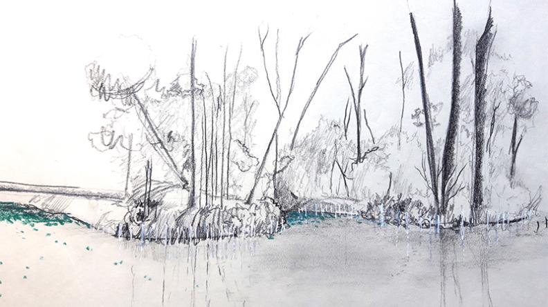 Atlas des paysages - dessin Hostens