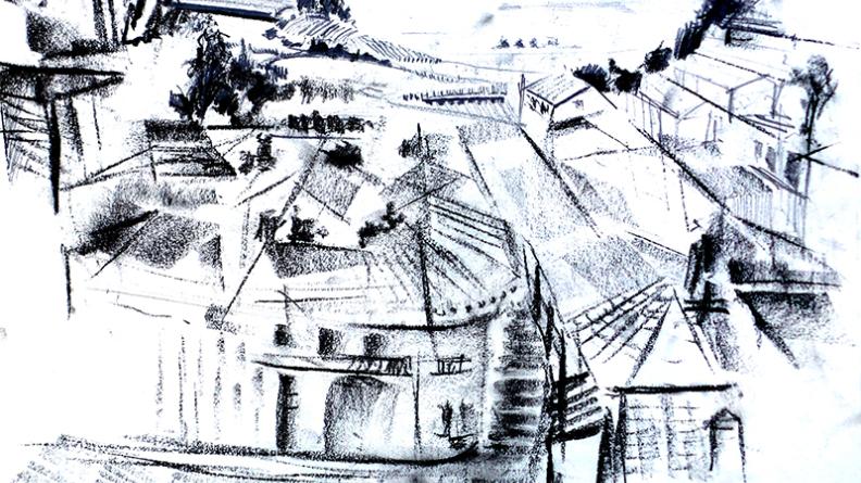 Atlas des paysages - dessin Saint Emilion