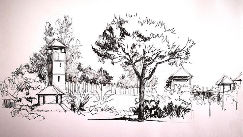 Atlas des paysages - dessin Hourtin Carcans