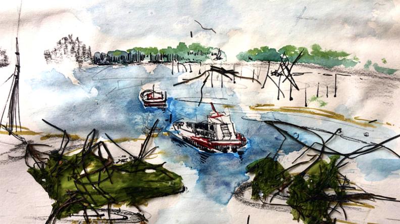 Atlas des paysages - dessin Cap Ferret