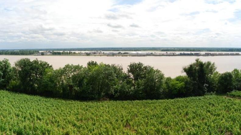 Rencontre de la Garonne et de la Dordogne et naissance de l'estuaire au Bec d'Ambès - Saint-Seurin-de-Bourg