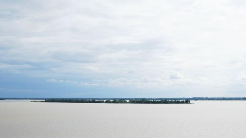 L'Île Paté vue depuis la citadelle de Blaye