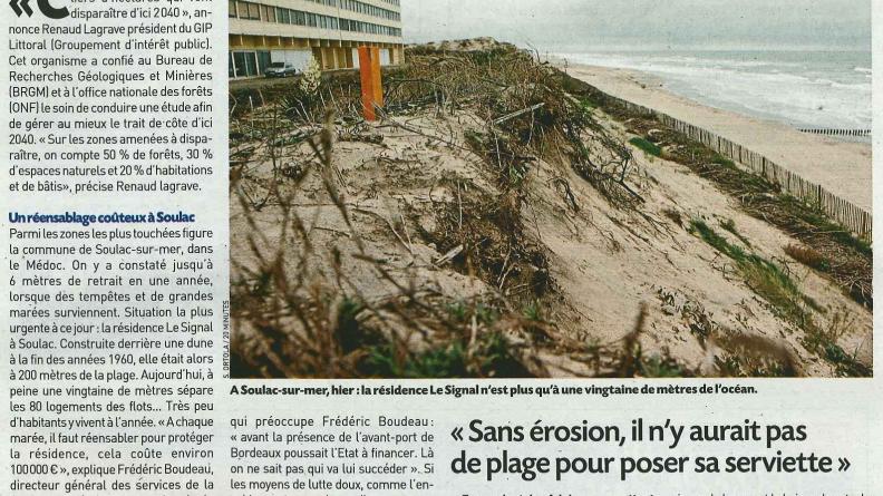"La côte atlantique face à l'érosion"