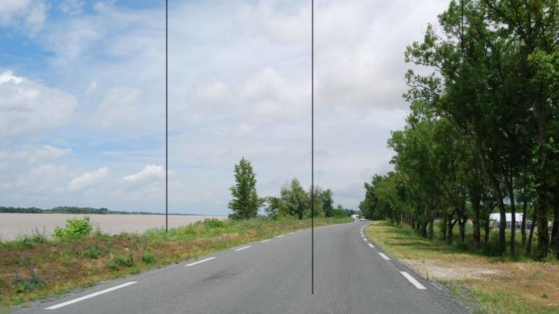 Cette haie arborée dense et basse compose une lisière entre une zone industrielle du Bec d'Ambès et les berges de la Garonne - Ambès