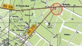 Plan de situation de l'aire de covoiturage à Andernos-les-Bains