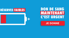 réserves faibles, don de sang maintenant c'est urgent je donne
