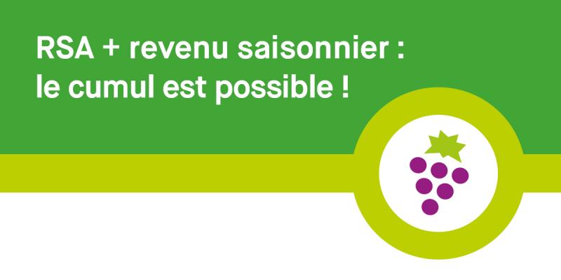 RSA + revenu saisonner : le cumul est possible !