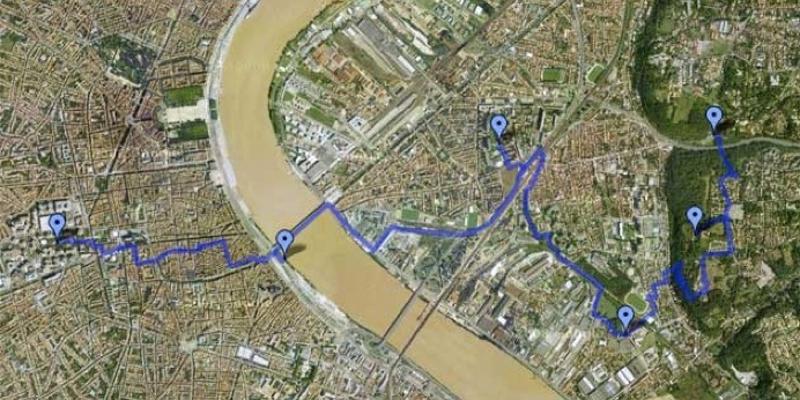 Parcours urbain entre Bordeaux et Floirac