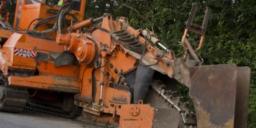 gros plan sur un engin de travaux publics