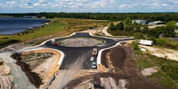 Giratoire en travaux