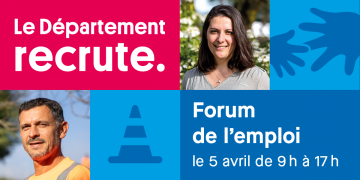 Le Département recrute Forum de l'emploi, le 5 avril de 9h à 17h