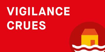 Visuel Vigilance crue rouge avec maison inondée