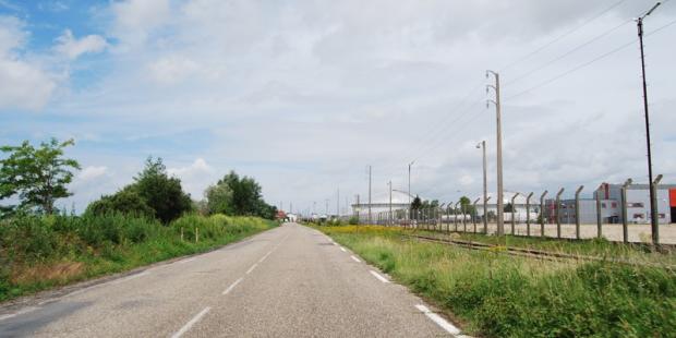Route en cul-de-sac à la pointe du Bec d'Ambès