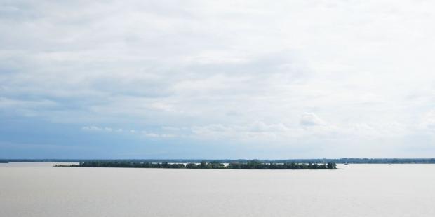 L'Île Paté vue depuis la citadelle de Blaye 