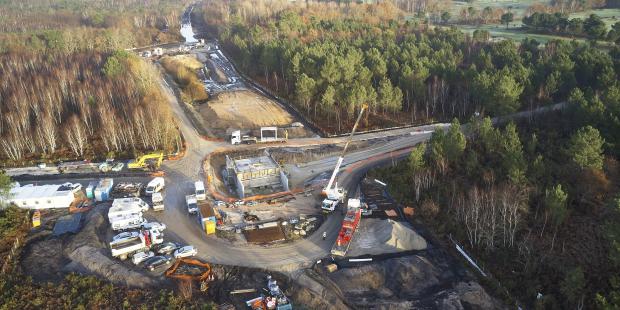 Giratoire en travaux