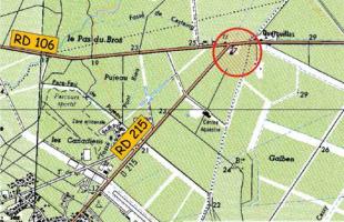 Plan de situation de l'aire de covoiturage à Andernos-les-Bains