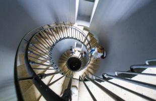Escalier intérieur phare de Patiras