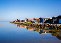 Les cabanes à huîtres au port ostréicole de Gujan-Mestras