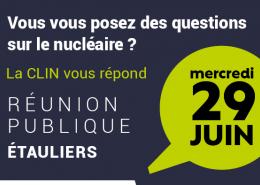 Vous vous posez des questions sur le nucléaire ? La CLIN vous répond le 29 juin à Etauliers