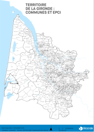 Territoires de la Gironde : communes et EPCI 02/2025
