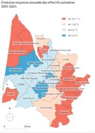 Les dynamiques territoriales et les effectifs scolaires 2010-2024