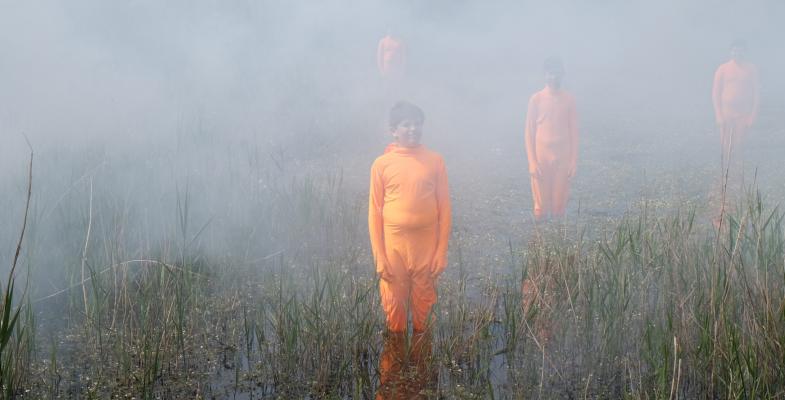 Photographie extraite du tournage au marais du Logit