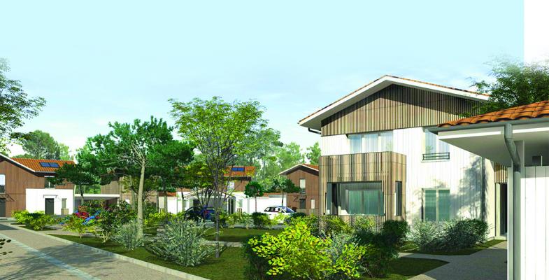 projet de logement social avec maisons collectives Gironde Habitat