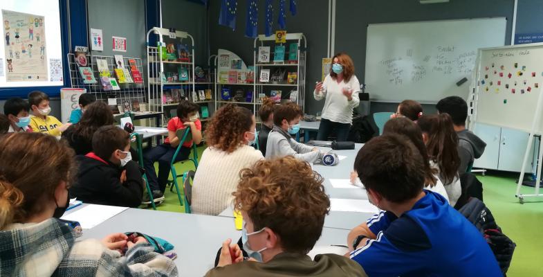 Opération « J’ai le droit aussi » au collège Emmanuel Dupaty à Blanquefort.