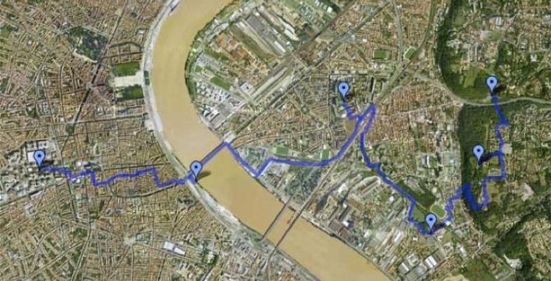 Parcours urbain entre Bordeaux et Floirac