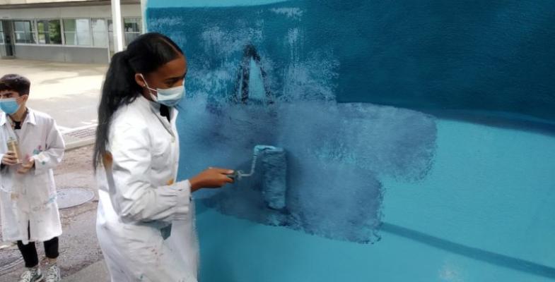 Les collégiens en plein travail