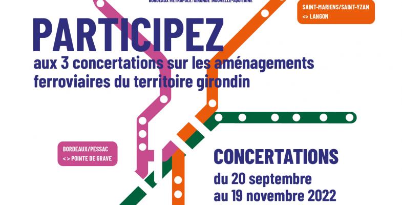 Participez aux 3 concertations sur les aménagements ferroviaires du territoire girondin