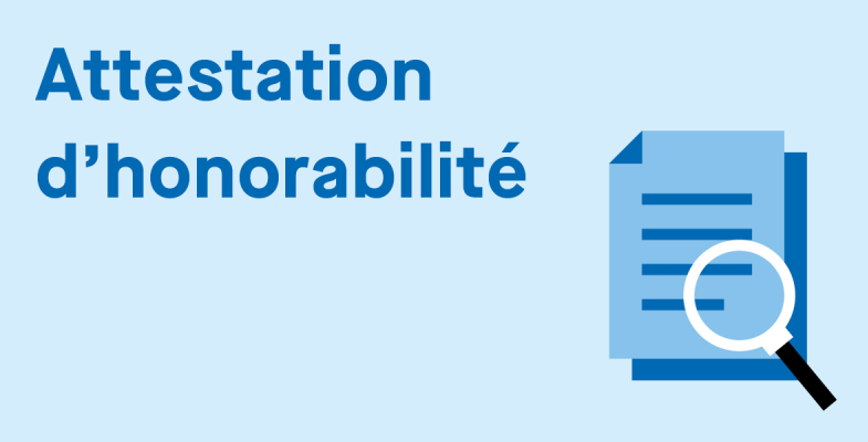attestation d'honorabilité