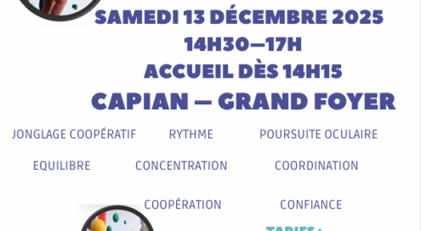 Atelier du samedi 13 décembre 2025