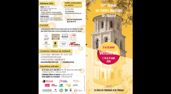 Soirées Musicales de l'abbaye de Vertheuil 2026